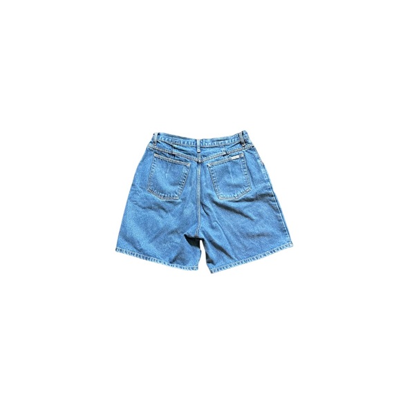 Bill Blass Single Pleat Denim Shorts - Picture 2 of 6